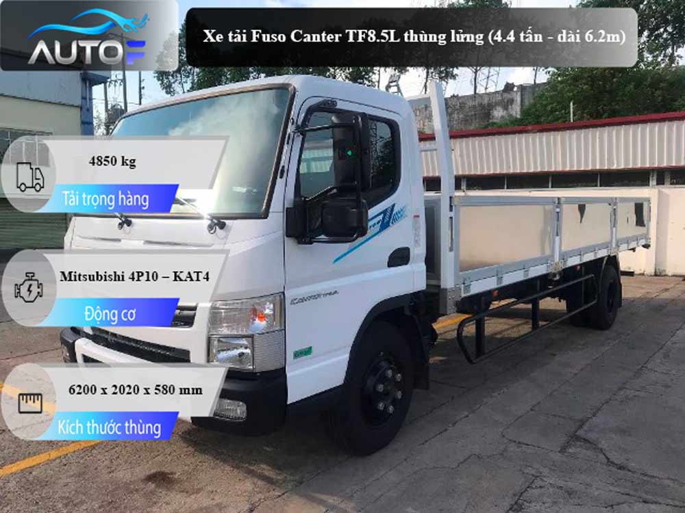 Xe tải Fuso Canter TF8.5L thùng lửng (4.4 tấn - dài 6.2m)